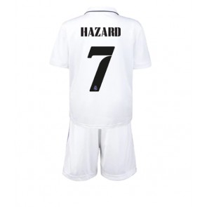 Real Madrid Eden Hazard #7 kläder Barn 2022-23 Hemmatröja Kortärmad (+ korta byxor)